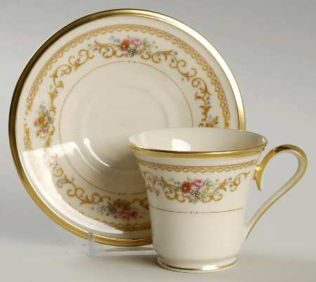 Queen's Garden Footed Demitasse Cup & Saucer Set