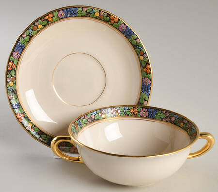R6 Flat Cream Soup Bowl & Saucer Set