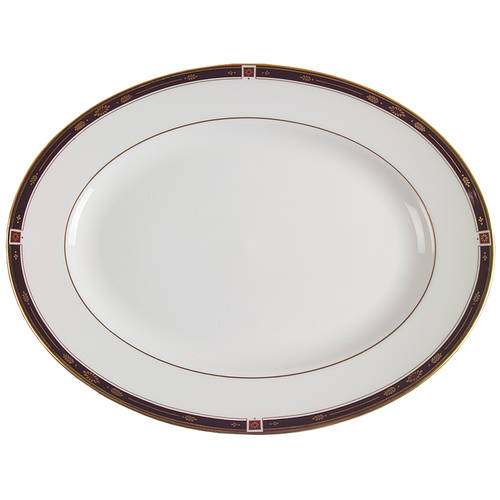 Regency Black 13" Oval Serving Platter