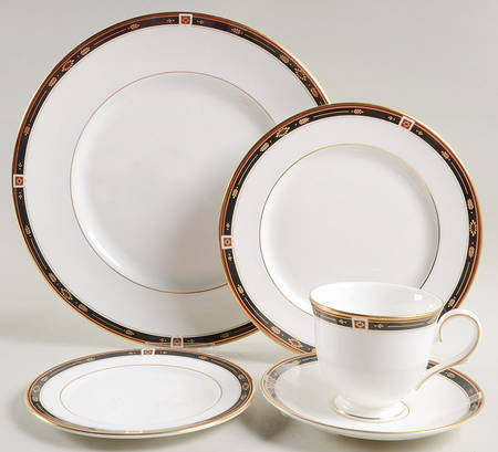 Regency Black 5 Piece Place Setting