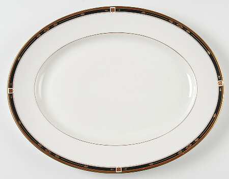 Regency Black 15" Oval Serving Platter