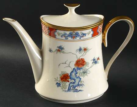 Red Lacquer Tea/Coffee Pot & Lid