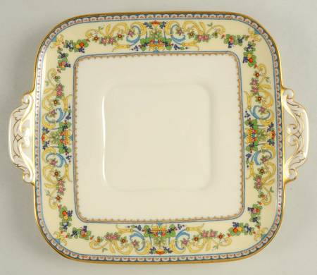 Renaissance Square Handled Cake Plate
