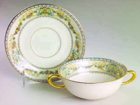Renaissance Flat Cream Soup Bowl & Saucer Set