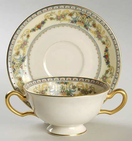 Renaissance Footed Bouillon Cup & Saucer