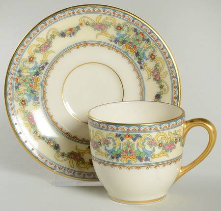 Renaissance Flat Demitasse Cup & Saucer Set