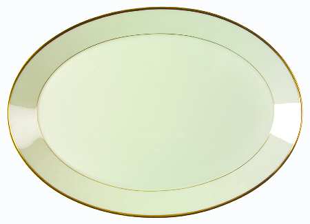 Reverie (Gold Trim) 15" Oval Serving Platter