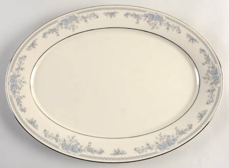 Reverie (Platinum Trim) 16" Oval Serving Platter