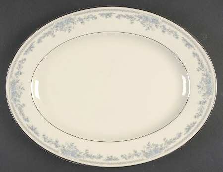 Reverie (Platinum Trim) 13" Oval Serving Platter