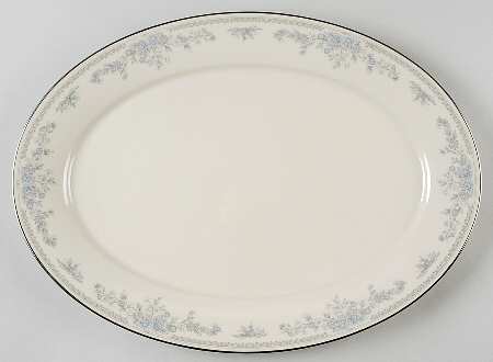 Reverie (Platinum Trim) 16" Oval Serving Platter