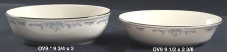 Reverie (Platinum Trim) 9" Oval Vegetable Bowl