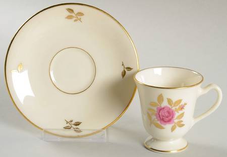 Rhodora Footed Demitasse Cup & Saucer Set