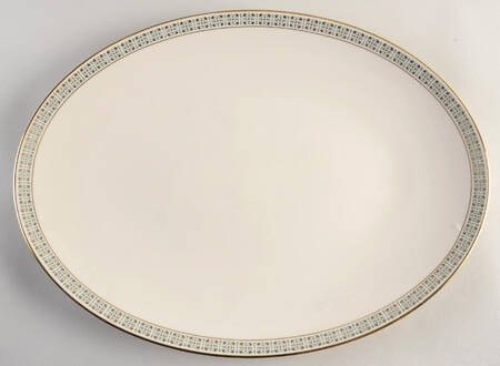 Rhythm (Turquoise & Gold) 17" Oval Serving Platter