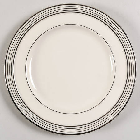 Rhythm White Luncheon Plate