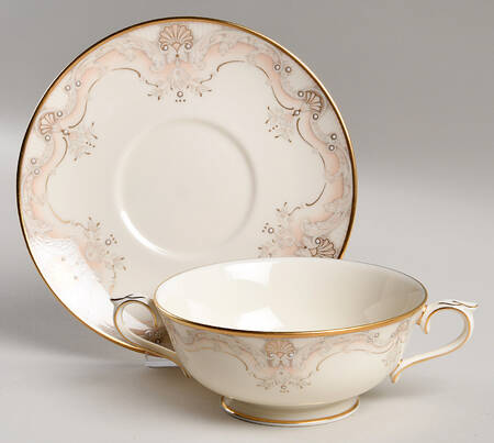 Richelieu Court Footed Cream Soup Bowl & Saucer Set