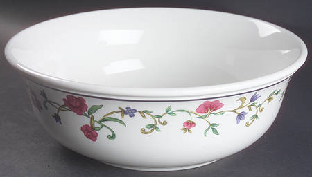 Rose Garden 9" Round Vegetable Bowl