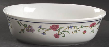 Rose Garden 9" Oval Vegetable Bowl