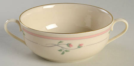 Rose Manor Pink Flat Cream Soup Bowl