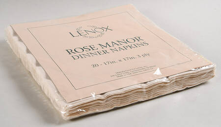 Rose Manor Pink Package of Paper Dinner Napkins by Lenox