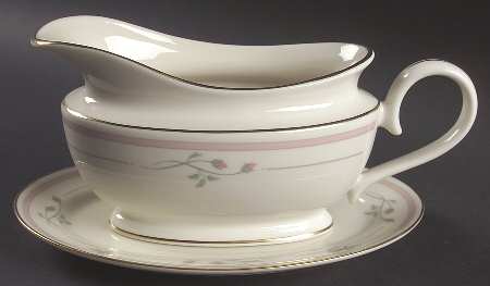 Rose Manor Pink Gravy Boat & Underplate/Relish