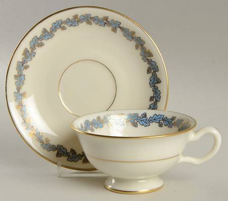 Royal Oak Light Blue Footed Cup & Saucer Set