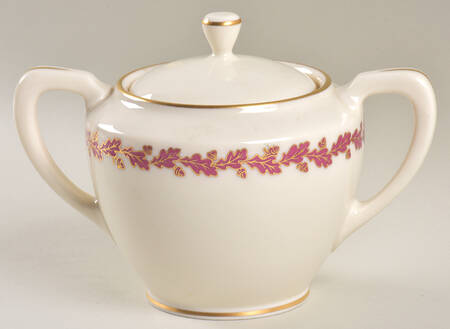 Royal Oak Maroon Sugar Bowl & Lid