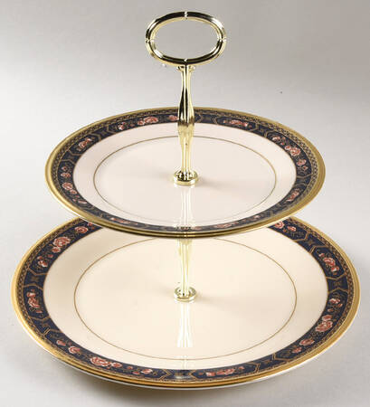 Royal Peony 6 5/8"-10"  2 Tiered Serving Tray (Dp, Sp) HC