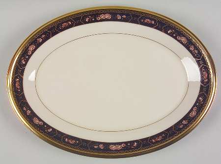 Royal Peony 14" Oval Serving Platter