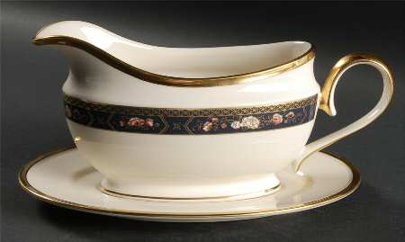 Royal Peony Gravy Boat & Underplate by Lenox