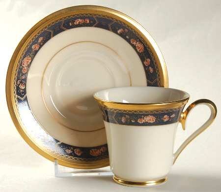 Royal Peony Footed Demitasse Cup & Saucer Set by Lenox
