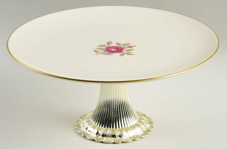 Roselyn Cake Stand with 4"-5" Metal Pedestal  Hc
