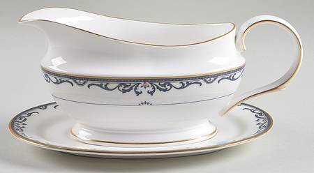 Royal Scroll Gravy Boat & Underplate