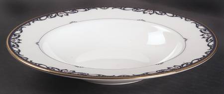 Royal Scroll Rim Soup Bowl