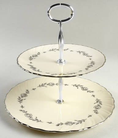 Rosemont 6 5/8"-10"  2 Tiered Serving Tray (Dp, Sp) HC