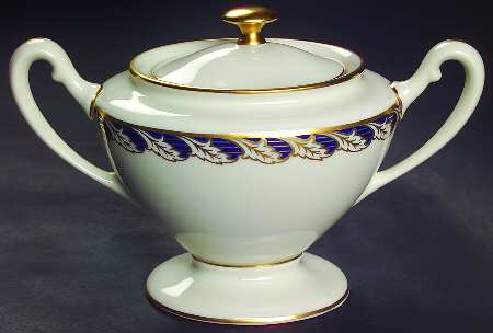Royal Cobalt Blue Sugar Bowl & Lid