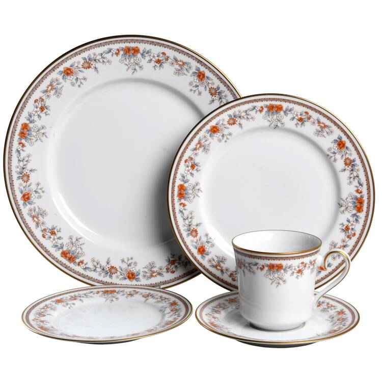 Russet Blossoms 5 Piece Place Setting