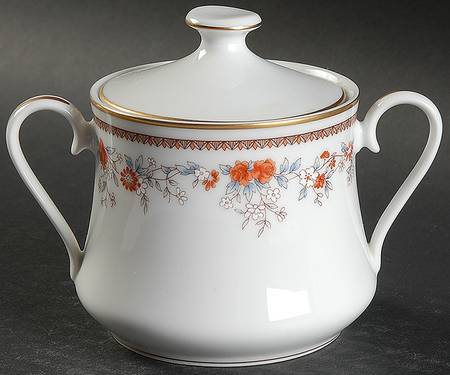 Russet Blossoms Sugar Bowl & Lid