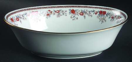 Russet Blossoms 9" Oval Vegetable Bowl