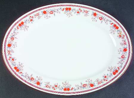 Russet Blossoms 14" Oval Serving Platter