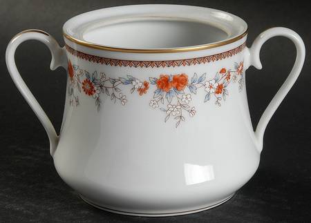 Russet Blossoms Sugar Bowl No Lid