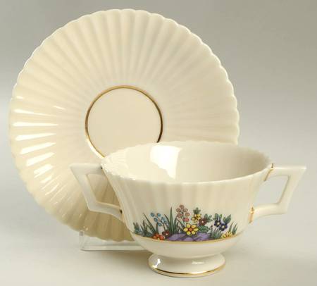 Rutledge Footed Bouillon Cup & Saucer