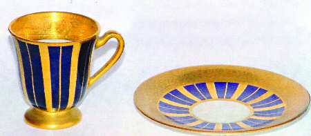 S18B Cobalt (Smooth) Footed Demitasse Cup & Saucer Set