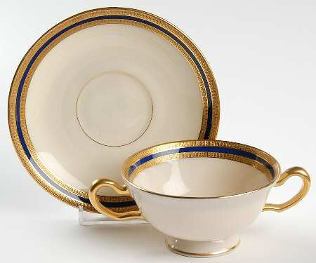 S4b Footed Bouillon Cup & Saucer