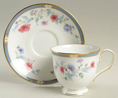 Saxon Flowers Footed Cup & Saucer Set