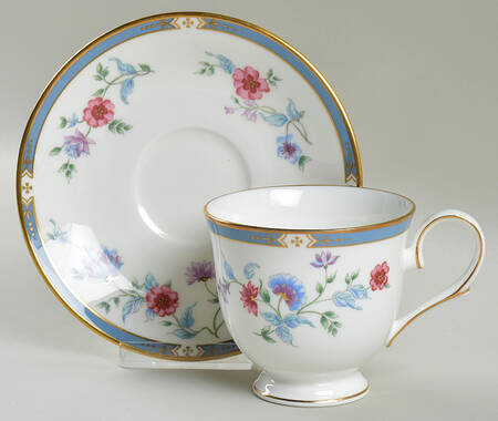 Saxon Flowers Footed Cup & Saucer Set
