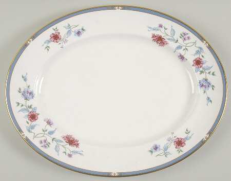 Saxon Flowers 15" Oval Serving Platter