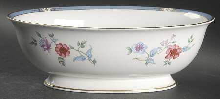 Saxon Flowers 9" Oval Vegetable Bowl