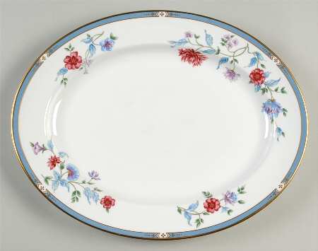 Saxon Flowers 13" Oval Serving Platter