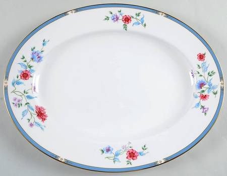 Saxon Flowers 16" Oval Serving Platter