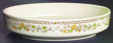 Sandflowers 9" Oval Vegetable Bowl